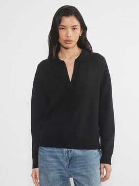 Wilfred Free Clara Merino Wool Polo Sweater